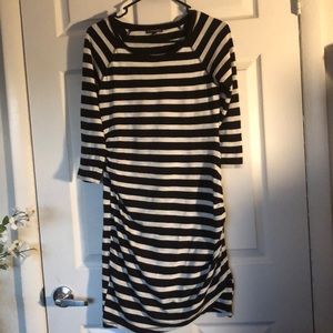 Black and White stripped dress.